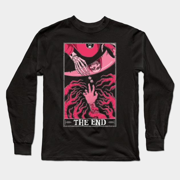 The End Tarot (dark shirt) Long Sleeve T-Shirt by Rusty Quill